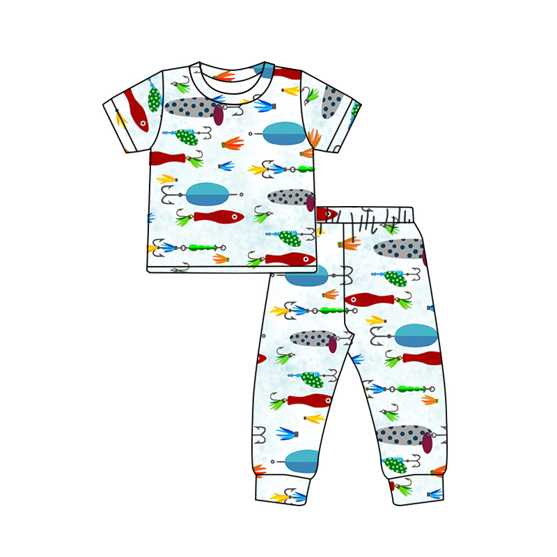 Baby Boys Fishing Pajamas Pants clothes sets