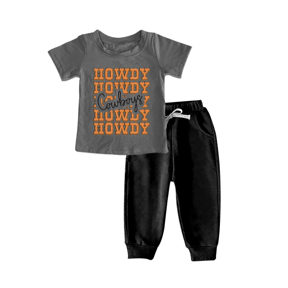 Baby Boys Howdy Tee Shirt Pants sets