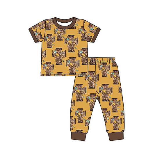 Baby Boys western horse Pajamas clothes preorder