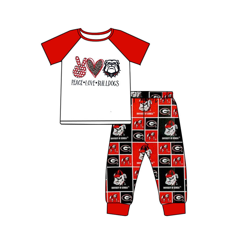 Baby boys football team red pants sets