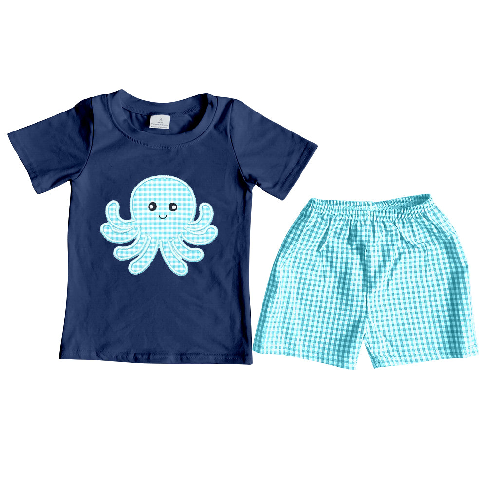 Baby Boys summer octopus shorts sets clothes sets