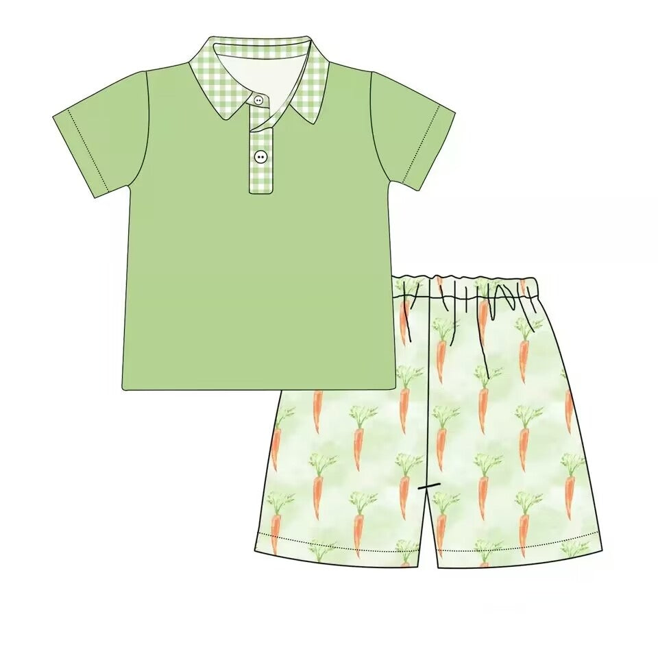 Baby Boys Easter Carrot shorts sets
