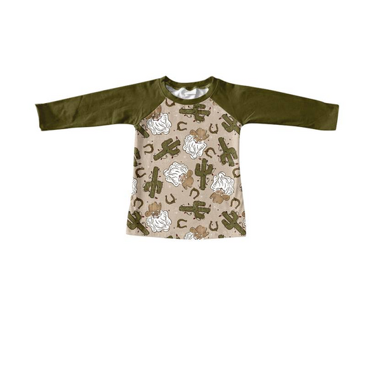 Baby Boys Western Santa Cactus Long Sleeve shirts tops preorder