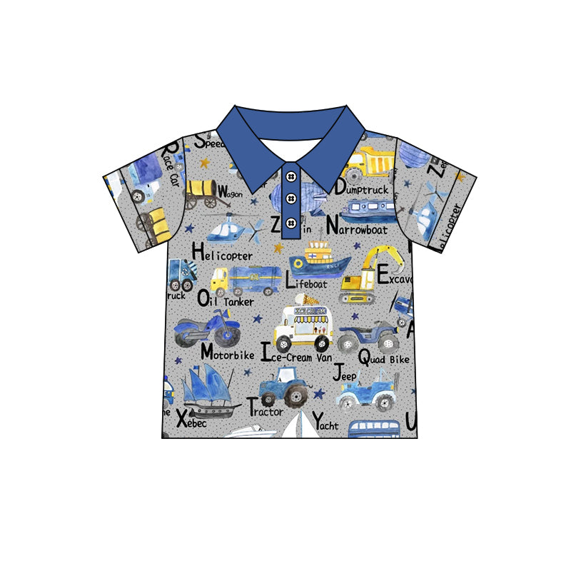 Baby Boys Vehicle short sleeve shirts tops