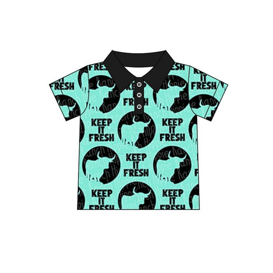 Baby Boys Western Cow Short Sleeve shirts tops preorder