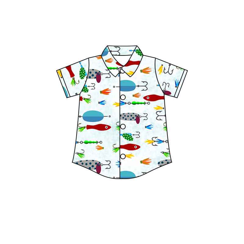 Baby Boys Fishing short Sleeve buttons shirts tops