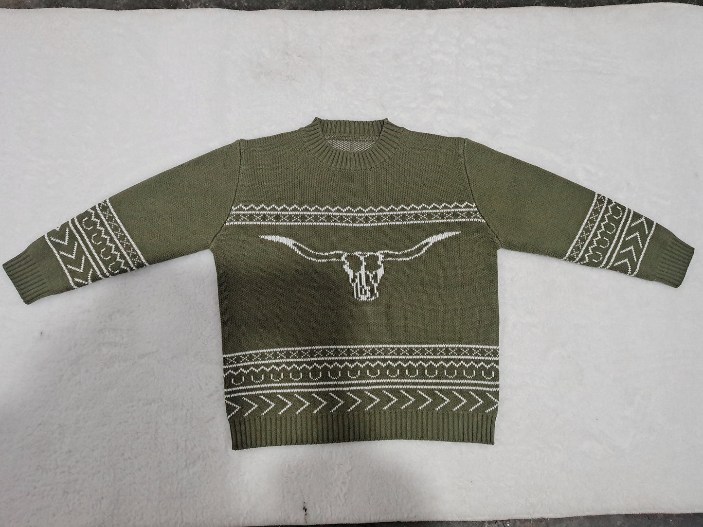 Baby Children Western Cow woolen sweaters