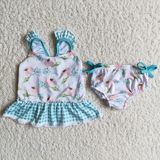 Floral plaid Swimsuits