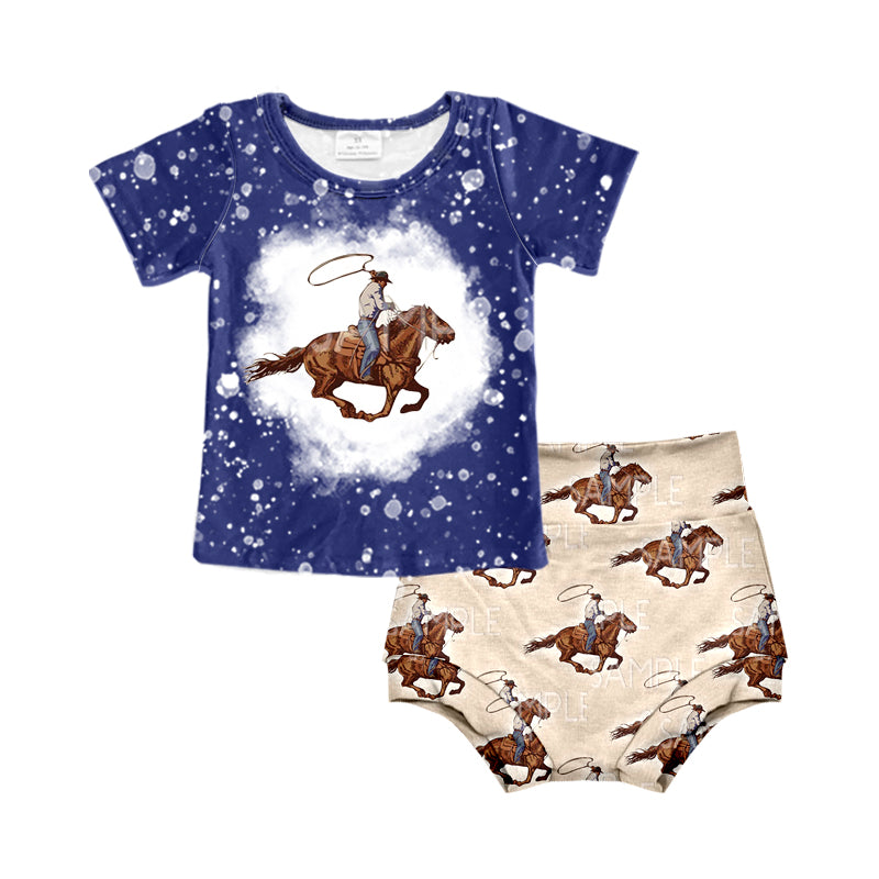 Baby Boys Horse Riding Western Bummie Sets