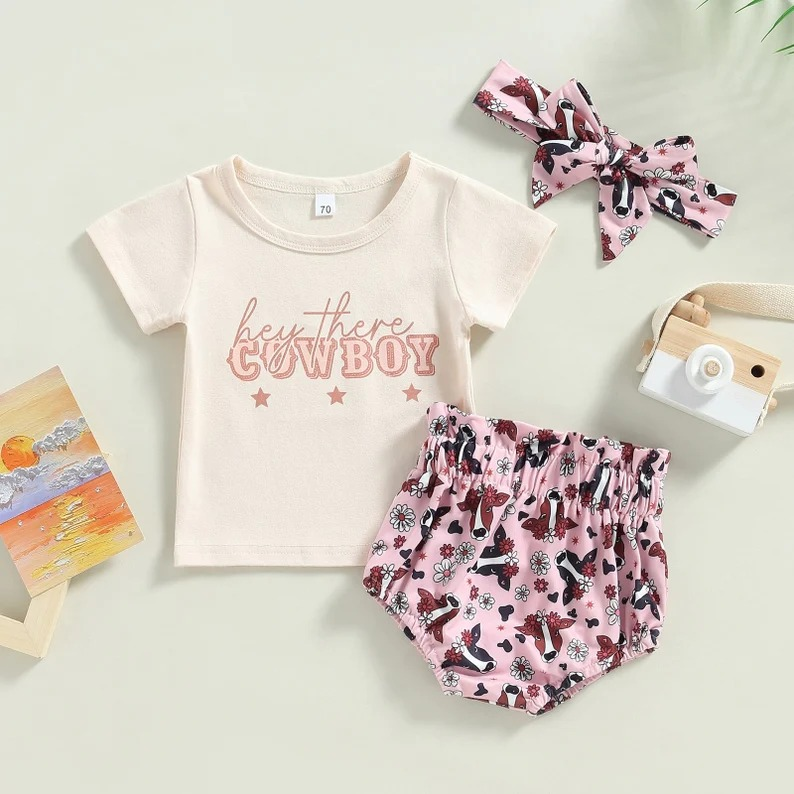 Baby Girls Cowboy Bummie Sets preorder