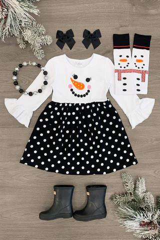 Baby Girls Christmas snowman dresses