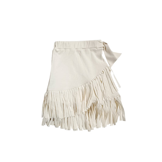 Baby Girls Thick fabric White Tassel Ruffle Skirts