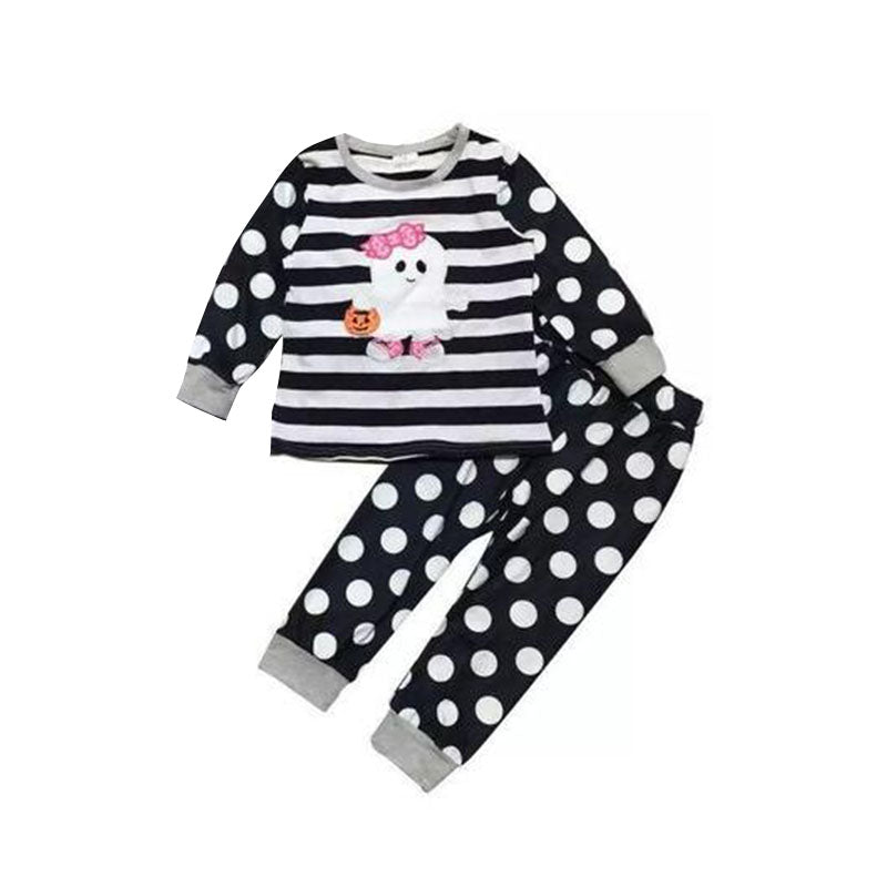 Baby girls halloween ghost pajamas fall clothes sets