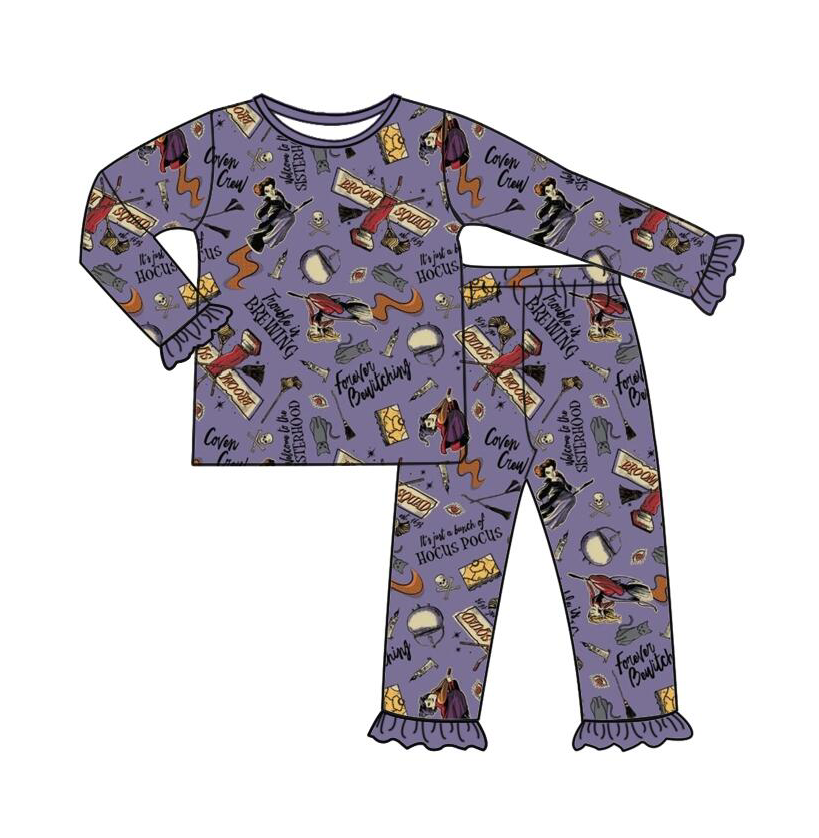 Baby girls Halloween witch pajamas pants clothes sets