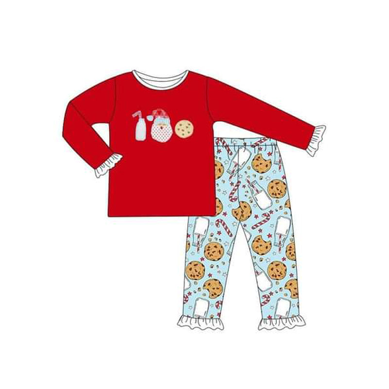 Baby girls Christmas santa milk pants sets Pajamas
