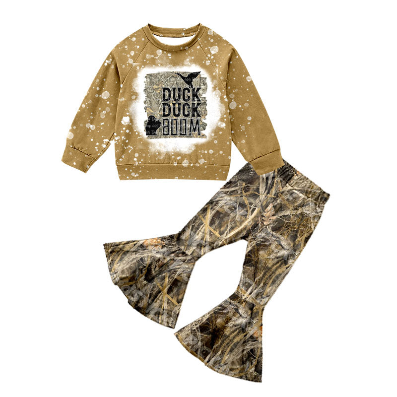 Baby Girls Duck Camo Bell Pants Clothes Sets
