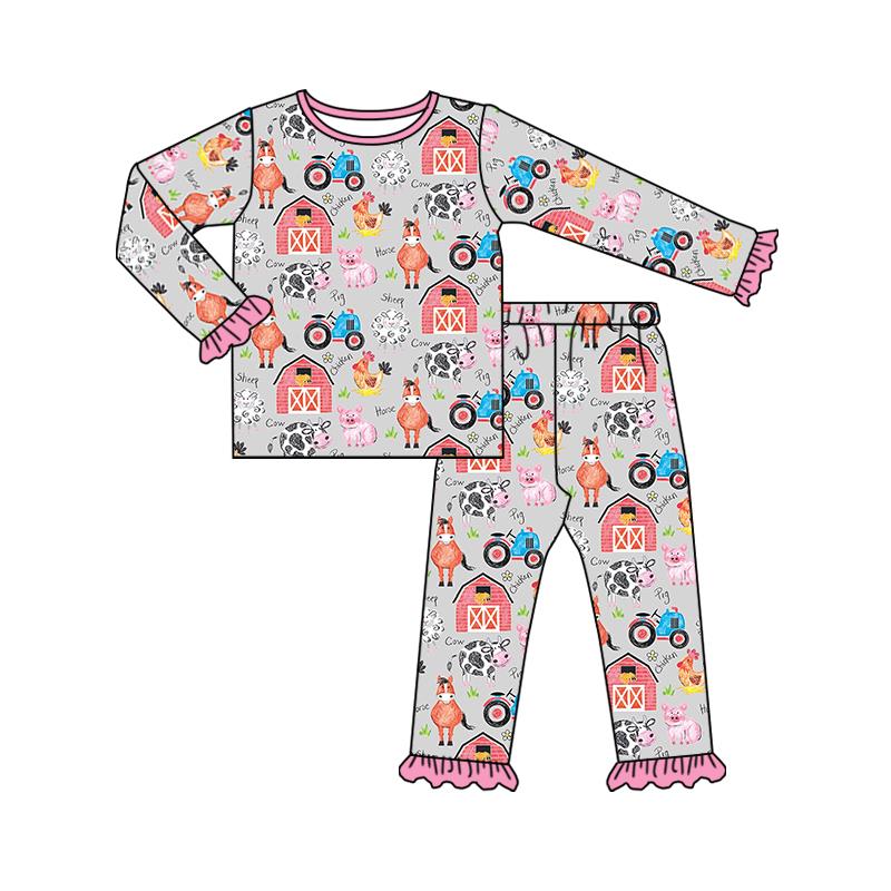 Baby Girls Farm Pajamas Clothes Sets