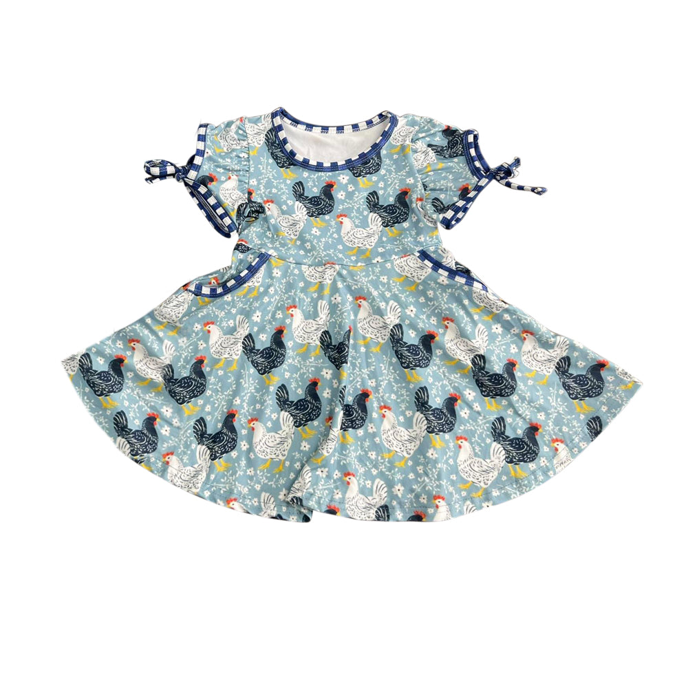 Baby girls summer chicken twirl dresses