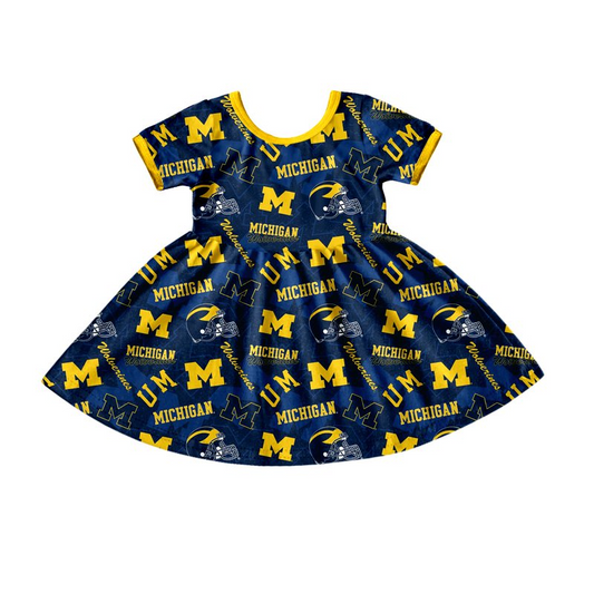 Baby girls football team knee length dresses