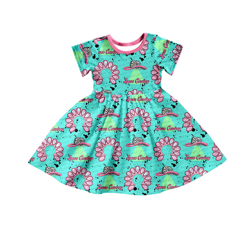 Baby Girls Western cowboy knee length dresses preorder