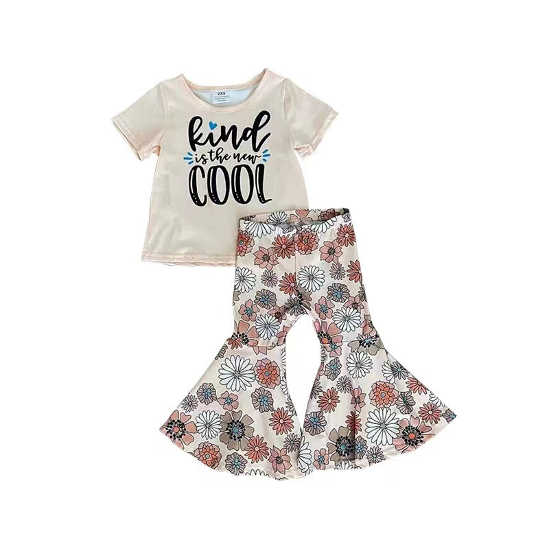 Baby girls kind in the new cool bell pants sets