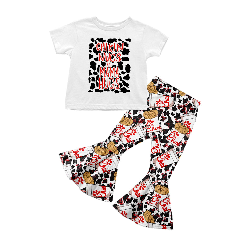 Baby Girls chick french fries bell pants sets