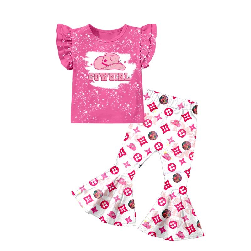 Baby Girls cowgirl western bell pants clothing