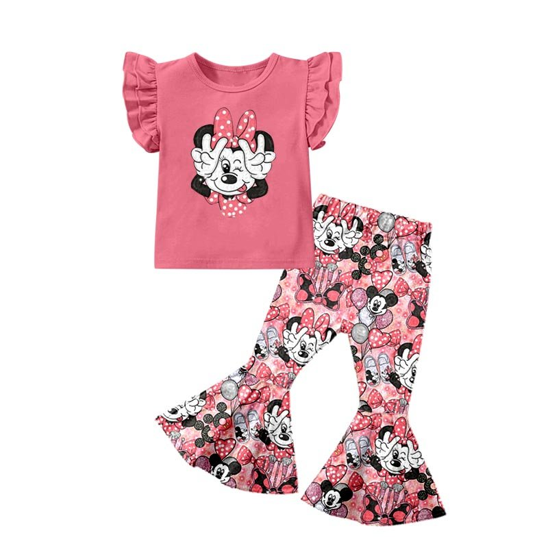 Baby Girls cartoon mouse bell pants clothing