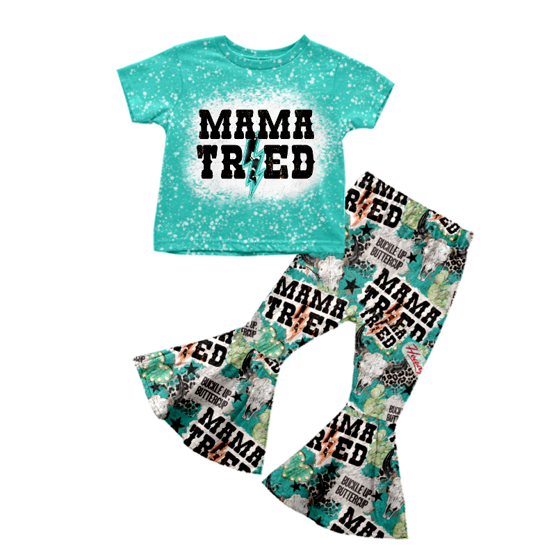 Baby Girls Mama Tried Western Bell Pants Sets