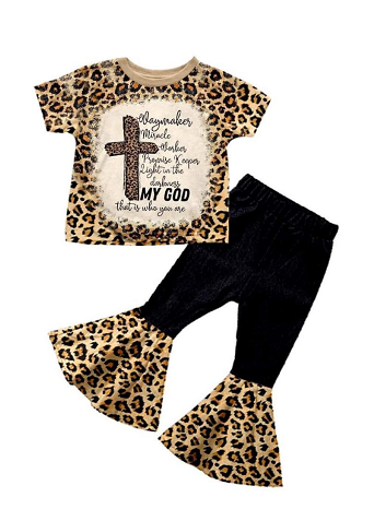 Baby Girls Leopard Cross Clothes Sets