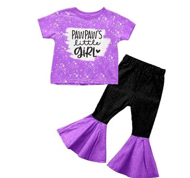 Baby girls Pawpaw's little girl Bell pants clothes sets