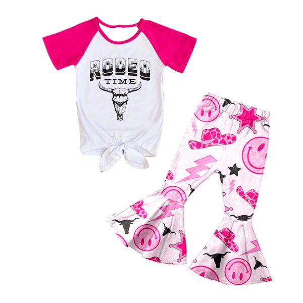 Baby girls Western Boots Bell pants clothes sets