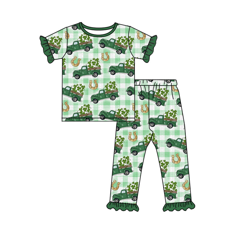 Baby Girls St Patrick Day Pajamas Pants clothes sets