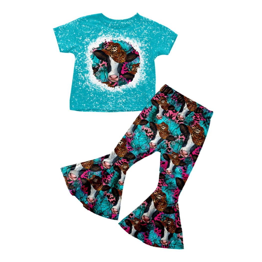 Baby Girls Cow Blue Pants sets