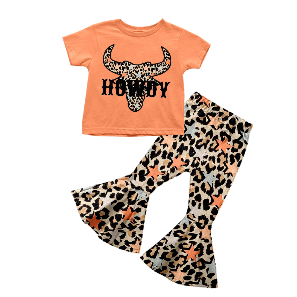 baby Girls Howdy Star Leopard Pants sets