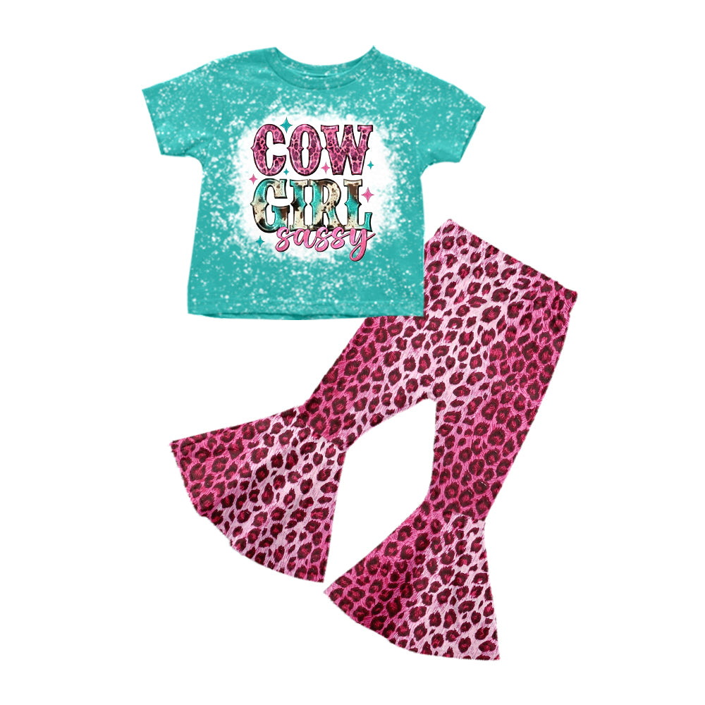 Baby Girls Cowgirl sassy Bell Bottom Pants sets