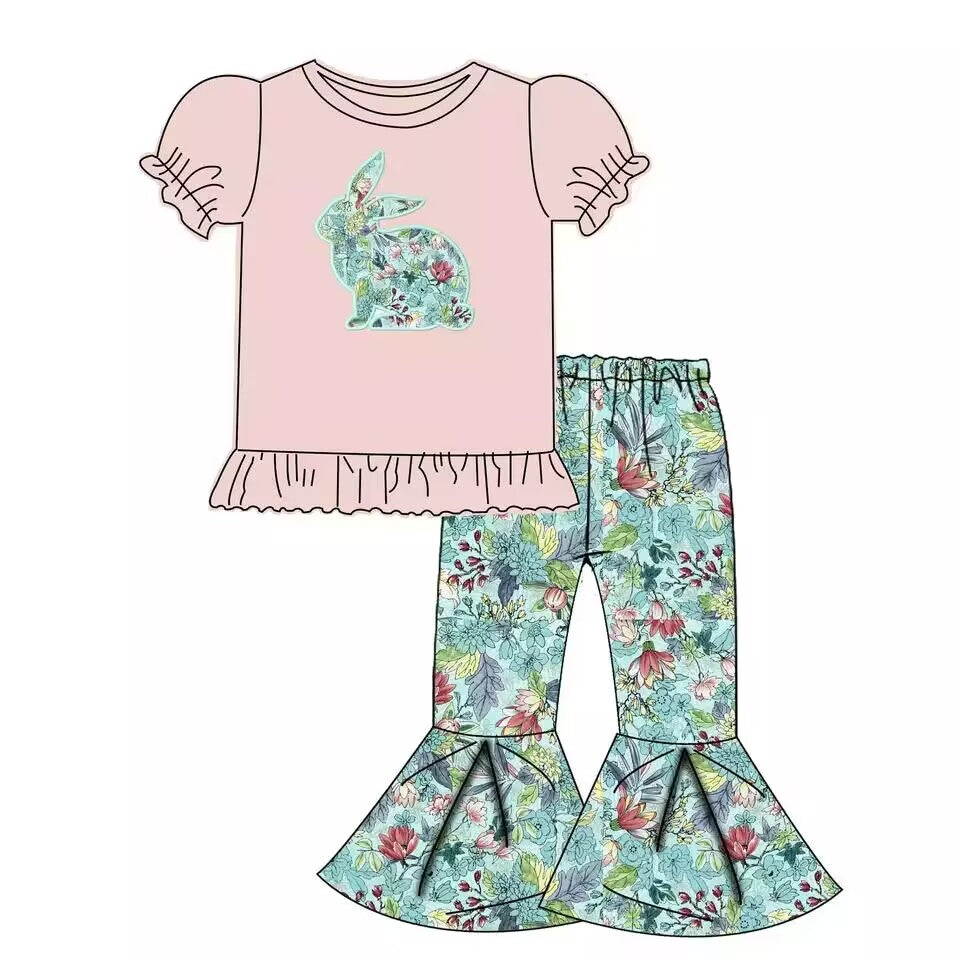 Baby Girls Easter Rabbit Pants clothes sets