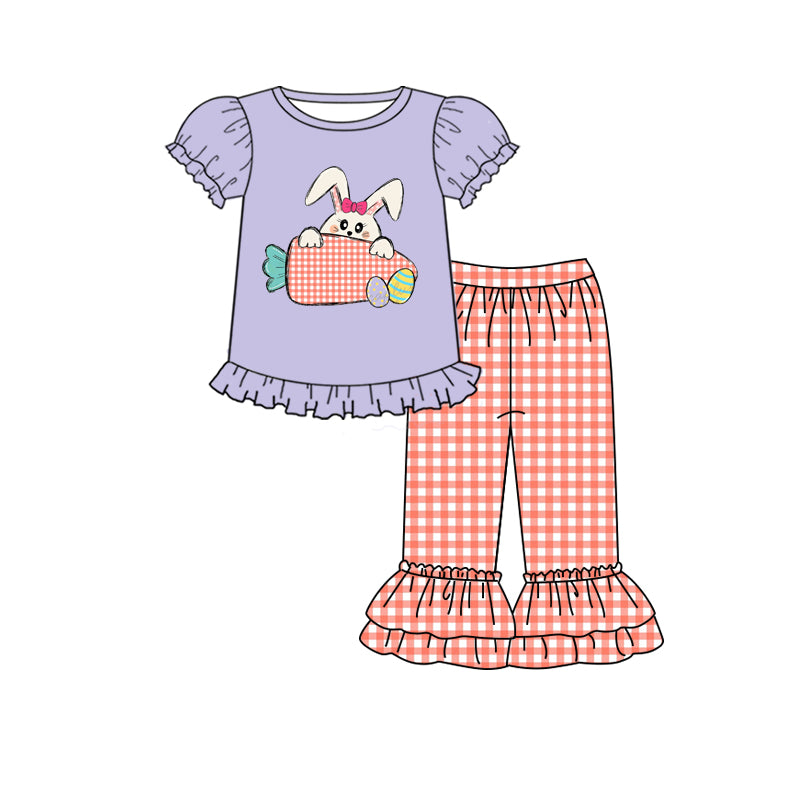 Baby Girls Purple Rabbit Bell Bottom Pants clothes preorder