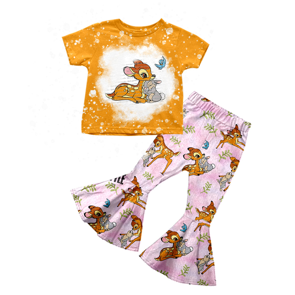 Baby Girls Cartoon Deer Bell Bottom Pants clothes preorder