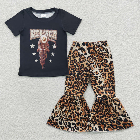 Baby Girls Wild West Leopard Bell Pants Clothing Sets