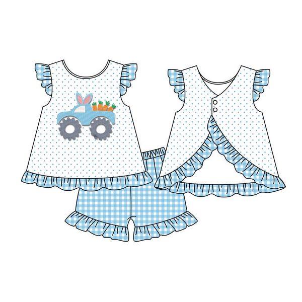 Baby Girls Easter Bunny Tractor shorts sets