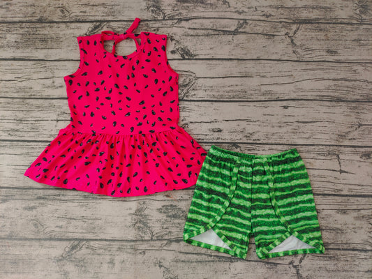 Baby Girls Watermelon Summer Shorts Clothes Sets