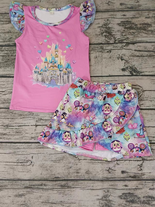 Baby Girls Castle Shirt Shorts Skirts Sets preorder