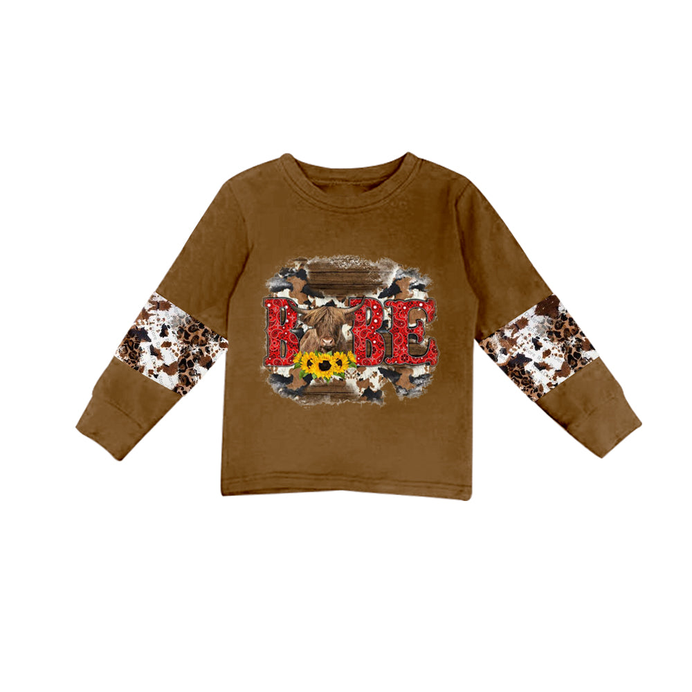 Baby Boys Western Babe Brown Long Sleeve shirts tops