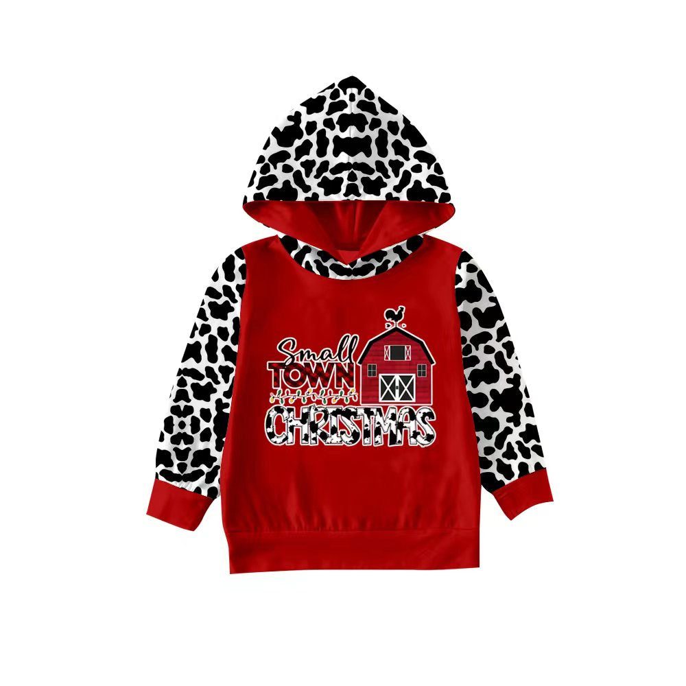 Baby Boys Red Farm Long Sleeve Hoodie Tops Preorder