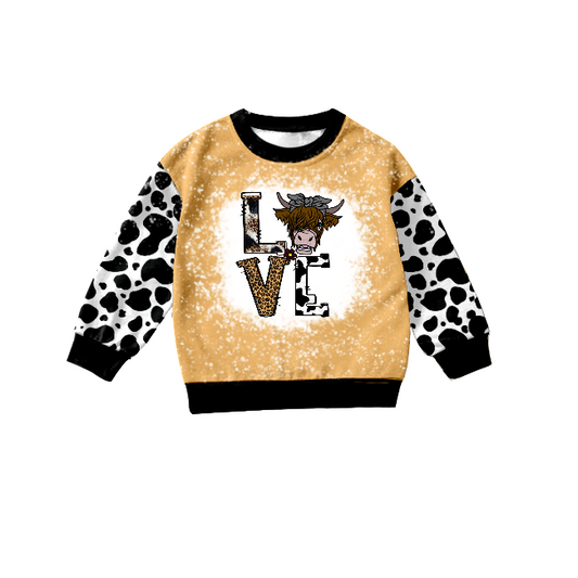 Baby Girls Love Cow Long Sleeve shirts tops preorder