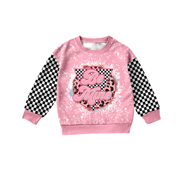 Baby Girls Valentines Be mine Long Sleeve shirts tops