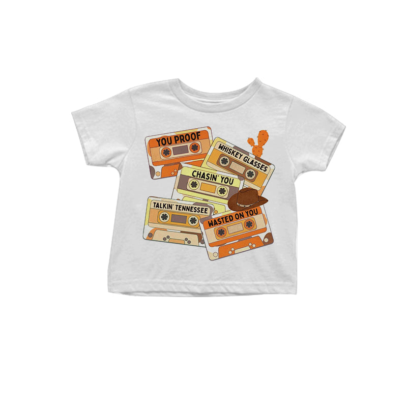 Baby Girls Rodeo Tape Western Tee Shirts Tops