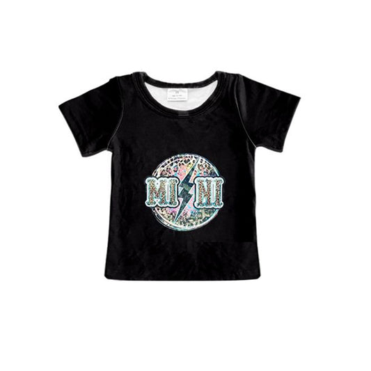 Baby Girls Mini Black Western Tee Shirts Tops Preorder