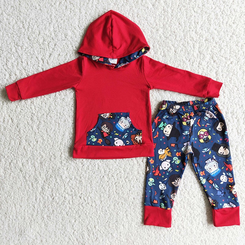 Baby boys red Harry hoodie sets